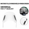 5-7" Motorcycle Clear Universal Headlight Fairing Windshield Windscreen Shield A