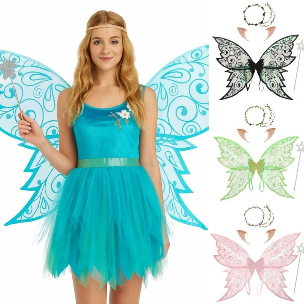 Dress Up Butterfly Fairy Elf Wings Fancy Costume Wings  Adults Children