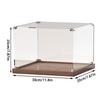 Wooden Bottom Storage Box Window Acrylic Toy Gundam Building Block Box Glue-Free Dust Cover