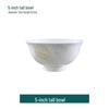 Meishangyuan Bone China 5-inch High-Foot Rice Bowl Set