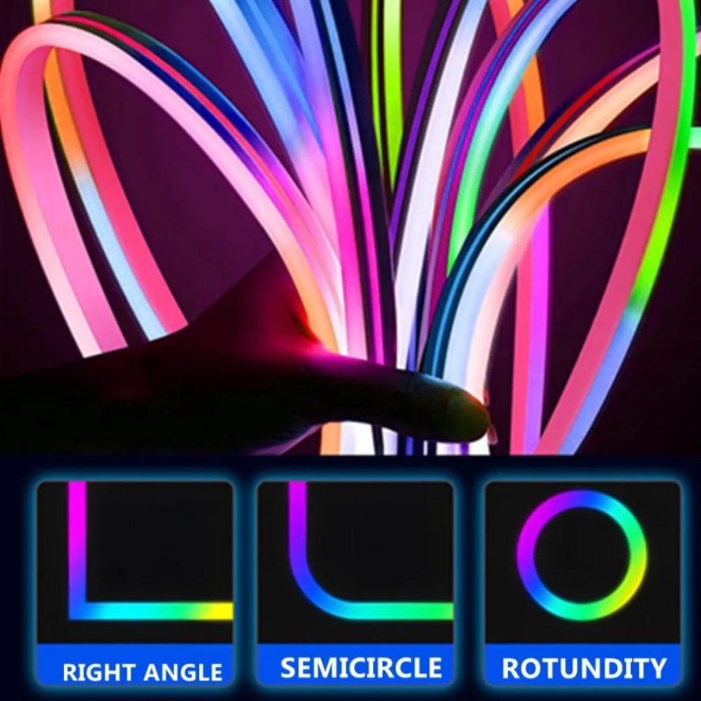 RGB Neon LED Strip Bluetooth App With Remote Control 5V USB Waterproof Neon Strip Light RGB Strip For Indoor Outdoor Home Decor