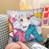 Anime Girl Izumi Sagiri Pillow Case Fashion Square Pillowcase Bedroom Sofa Room Ins Decoration Leisure Cushion Cover