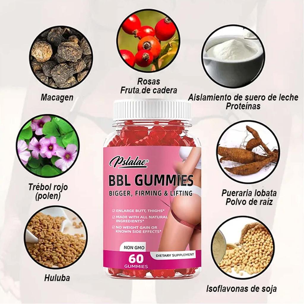Buttock-enhancing Gummies, All-natural, Sculpt a Natural, Curvaceous Figure, Lift and Firm, Suitable for Adults.