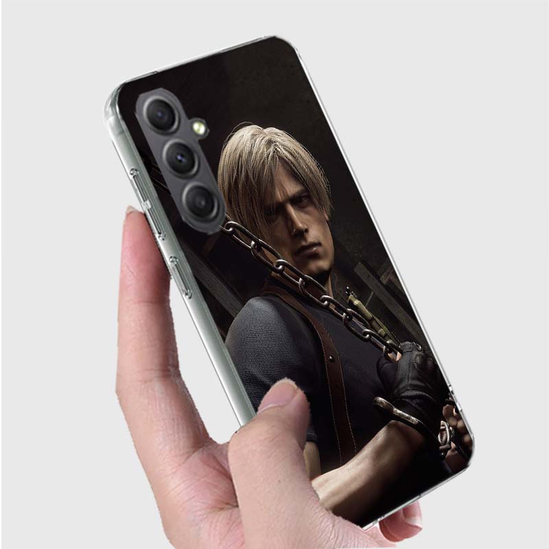 Leon Kennedy Resident Evil 4 Phone For Samsung A15 A25 A35 A55 A71 A51 Galaxy S9 S8 S10E A41 A31 A11 M12 M32 M30S M51 M52 J8 J6