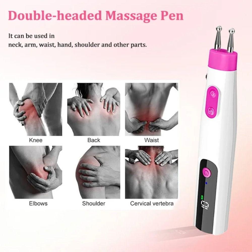 Type-C Charging Electric Massage Pen Multifunctional Double-head Massager  Neck Massage