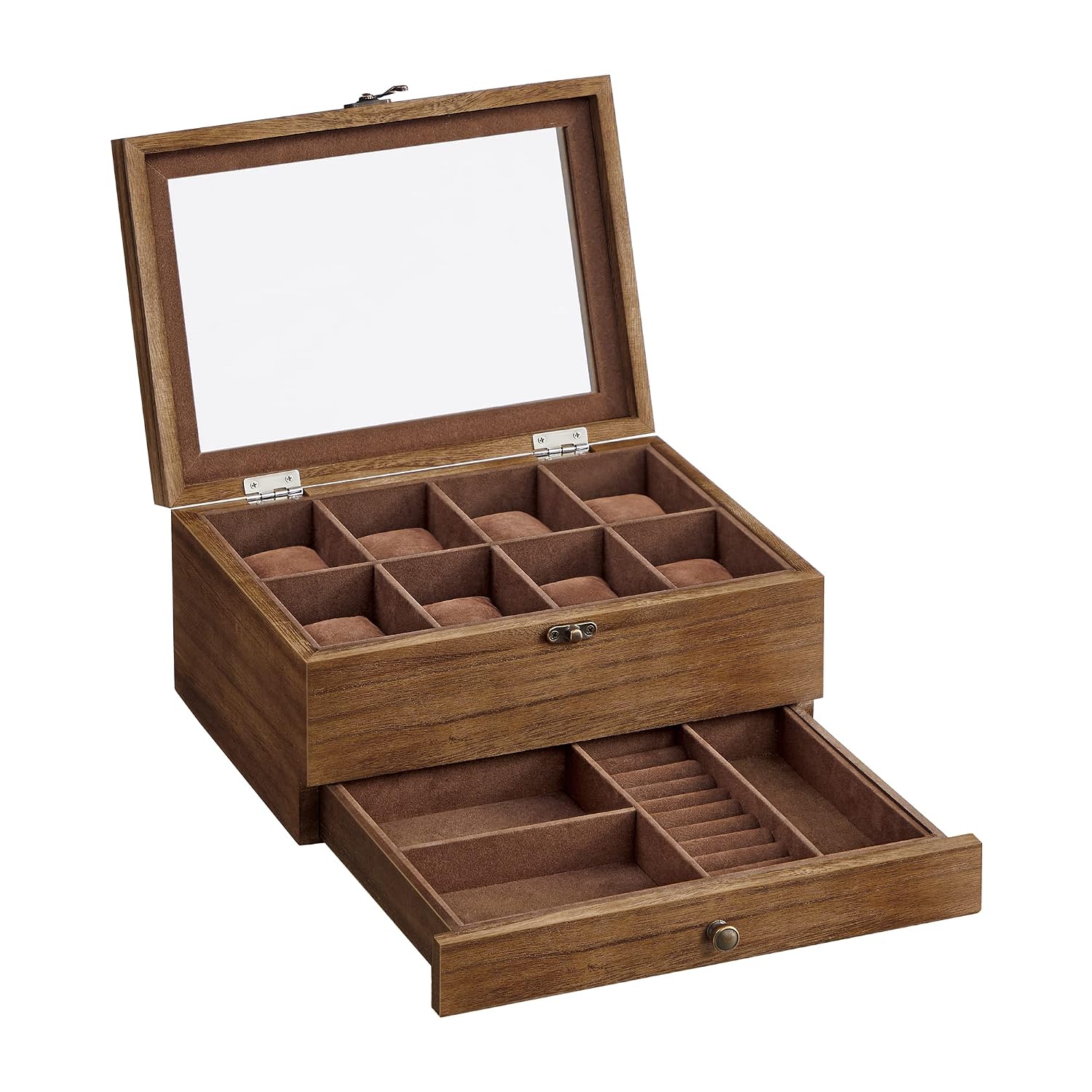 SONGMICS Watch Case 8 Slots Wooden