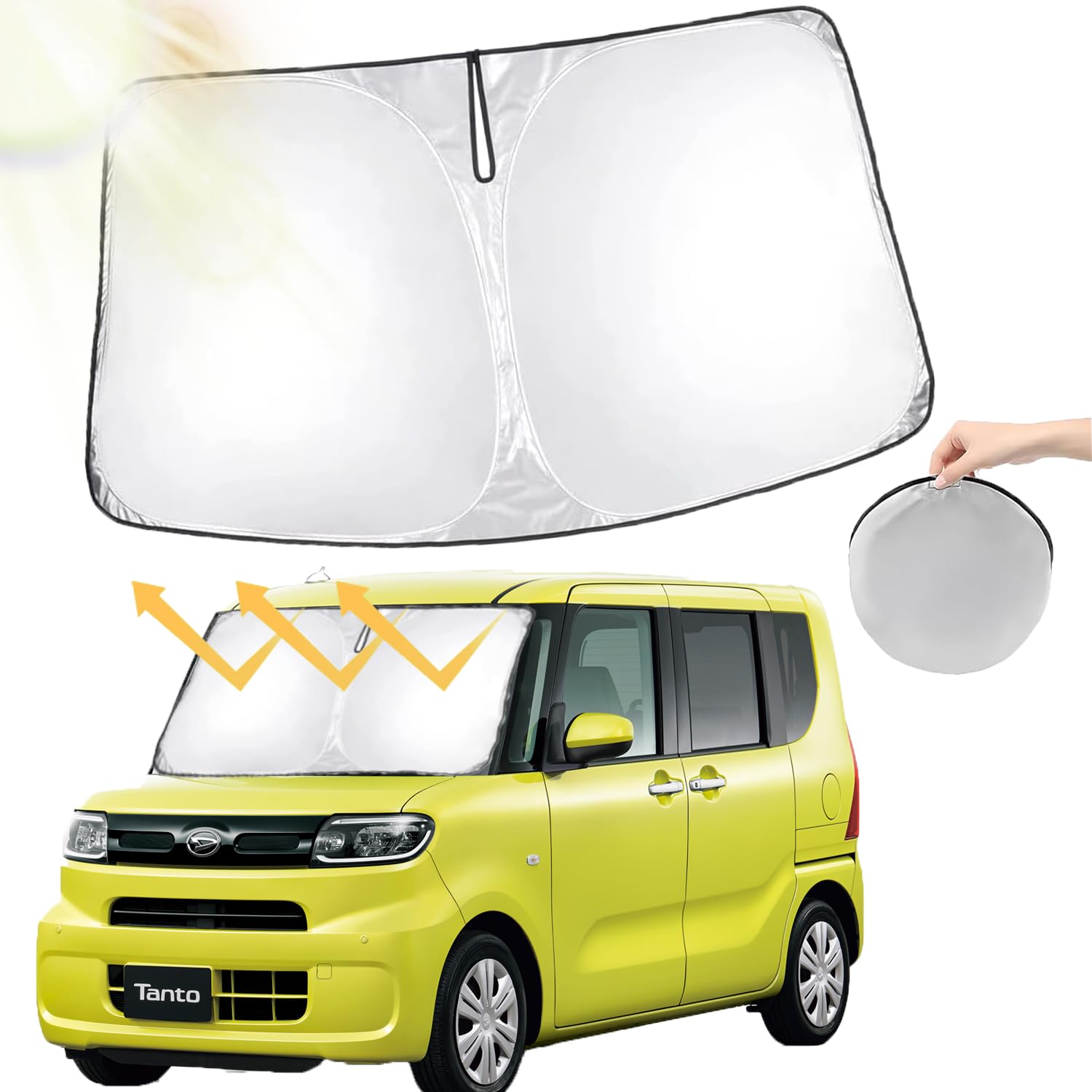 

Последние и улучшенные оригинальные солнцезащитные козырьки Daihatsu Tanto Fancross Custom для аксессуаров Tanto Custom [Издание 2026] LA650S/LA660S, Лобовое стекло,