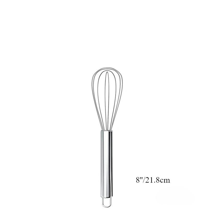 

8in 10in 12in Home Use Manual Stainless Steel Egg Beater Handheld Mixer Manufacturer Wholesale Egg Whisking Rod Cream Whipper