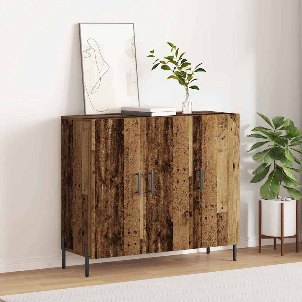 Sideboard Reclaimed Wood 90 x 34 x 80 cm Engineered Wood
