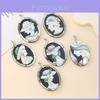 Handcrafted Shell Pendant With Geometric Angel Cartoon Design For Summer Fashion Enthusiasts