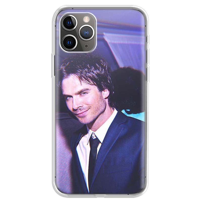 The Vampire Diaries Damon Salvatore Soft Phone Case For IPhone 18 11 17 Air 16E 16 Pro Max 15 + 14 Plus 13 Mini 12 Apple 7 SE 8 Fun