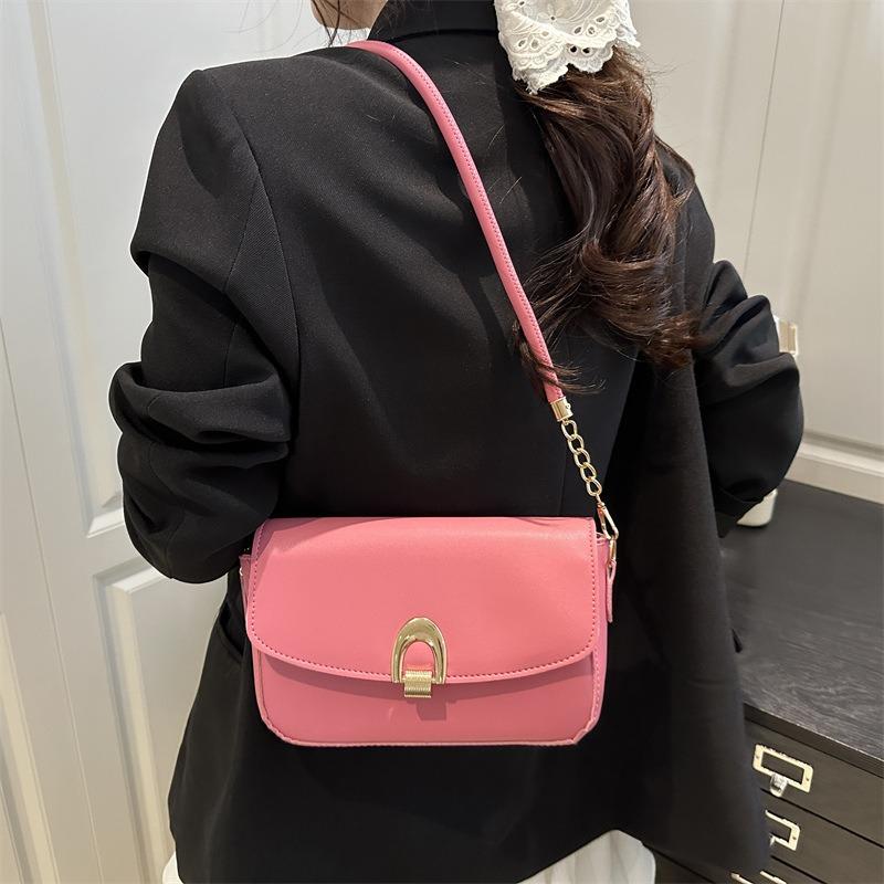 Light Luxury Simple High-end Temperament Small Square Bag Retro Fashion Versatile Portable Shoulder Armpit Bag