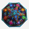 1PC Mystic Mandala Automatic Open/close, All-Season Portable Folding Umbrella for Women & Men Yy250919177