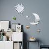Removable Mirror Moon and Star Wall Decal DIY Art Decors Wall Sticker Murals for Bedroom Room Ceiling Bathroom Decors