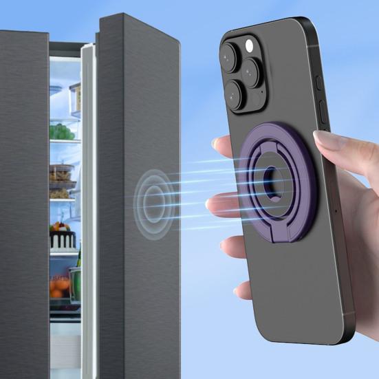 Magnetic Phone Ring Stand Foldable Phone Holder Double-sided Design Horizontal Vertical Mounts for Desk And Car Mount