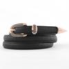 No Hole Square Buckle Women's Belt for Women Simple and Versatile Korean Retro Fashion Black Pants Korean Student Belt for Women