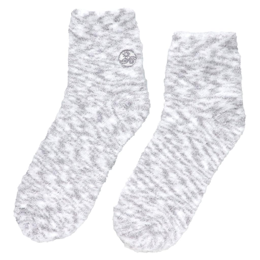 Aloe Moisture, Aloe Socks, Gray/White, 2 Pairs