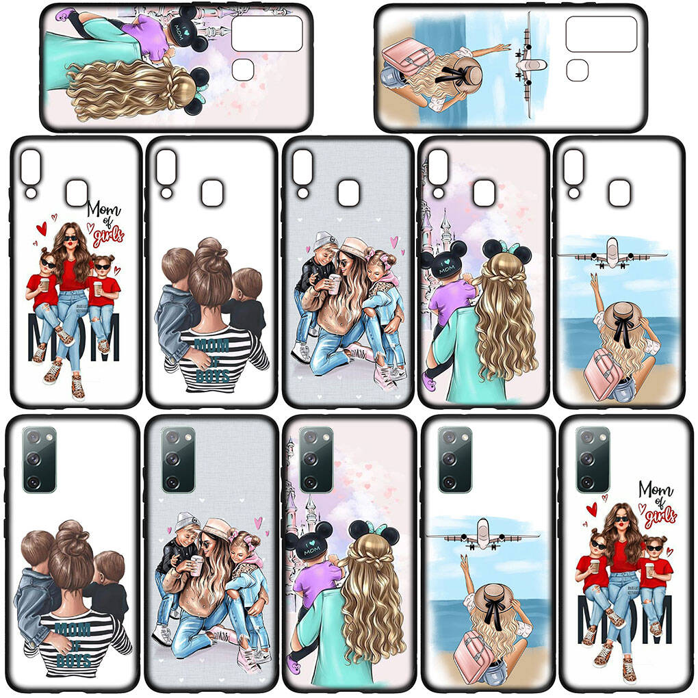 Cover for iPhone 17 16 15 Xiaomi Poco Redmi Note 14 13 12 11 Pro Max Samsung Galaxy S25 S24 S23 OPPO Huawei Woman Baby Girl Mom Family Boy Phone Case