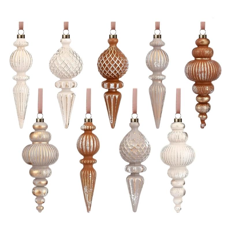 Weihnachtsbaum-Hängedekorations-Set mit Kunststoffaufbau und Bandkordel für den Innenbereich zur saisonalen Raumdekoration