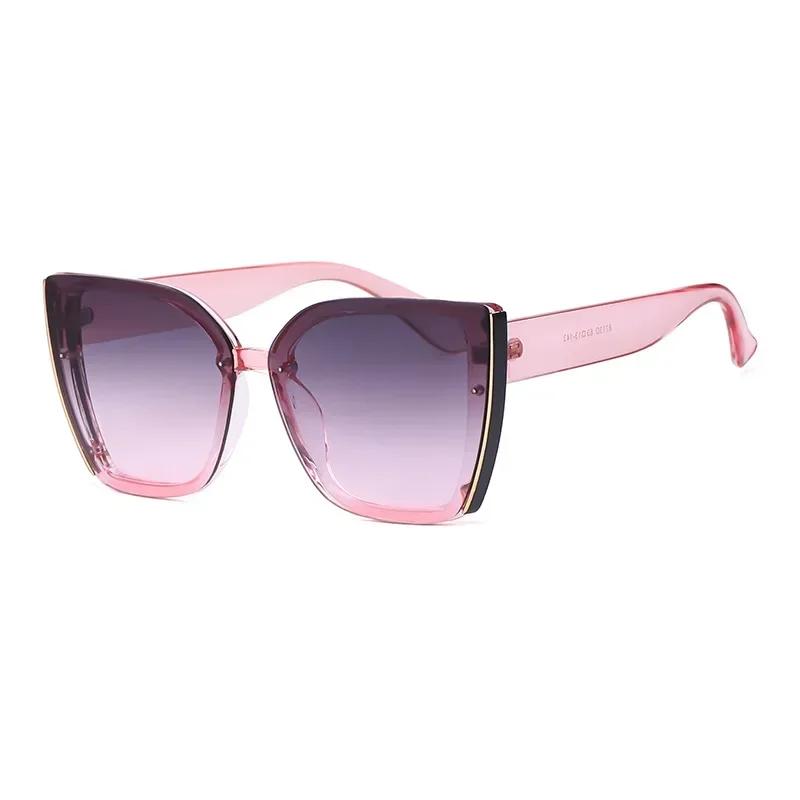 New Large Frame Sunglasses Ladies Trend Personality Cat Eye Sunglasses UV400 Sun Protection Eyewear