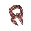 Maillard Retro Plaid Soft Waxy Scarf Women's Autumn and Winter Warm Decorative Triangle Scarf High-end Neck Scarf Accessories