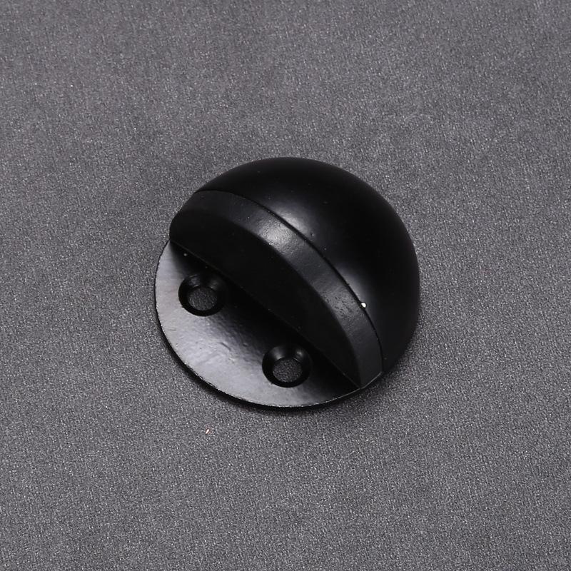 No-Drill Stainless Steel and Wood Magnetic Door Stopper Anti-Collision Floor Mount