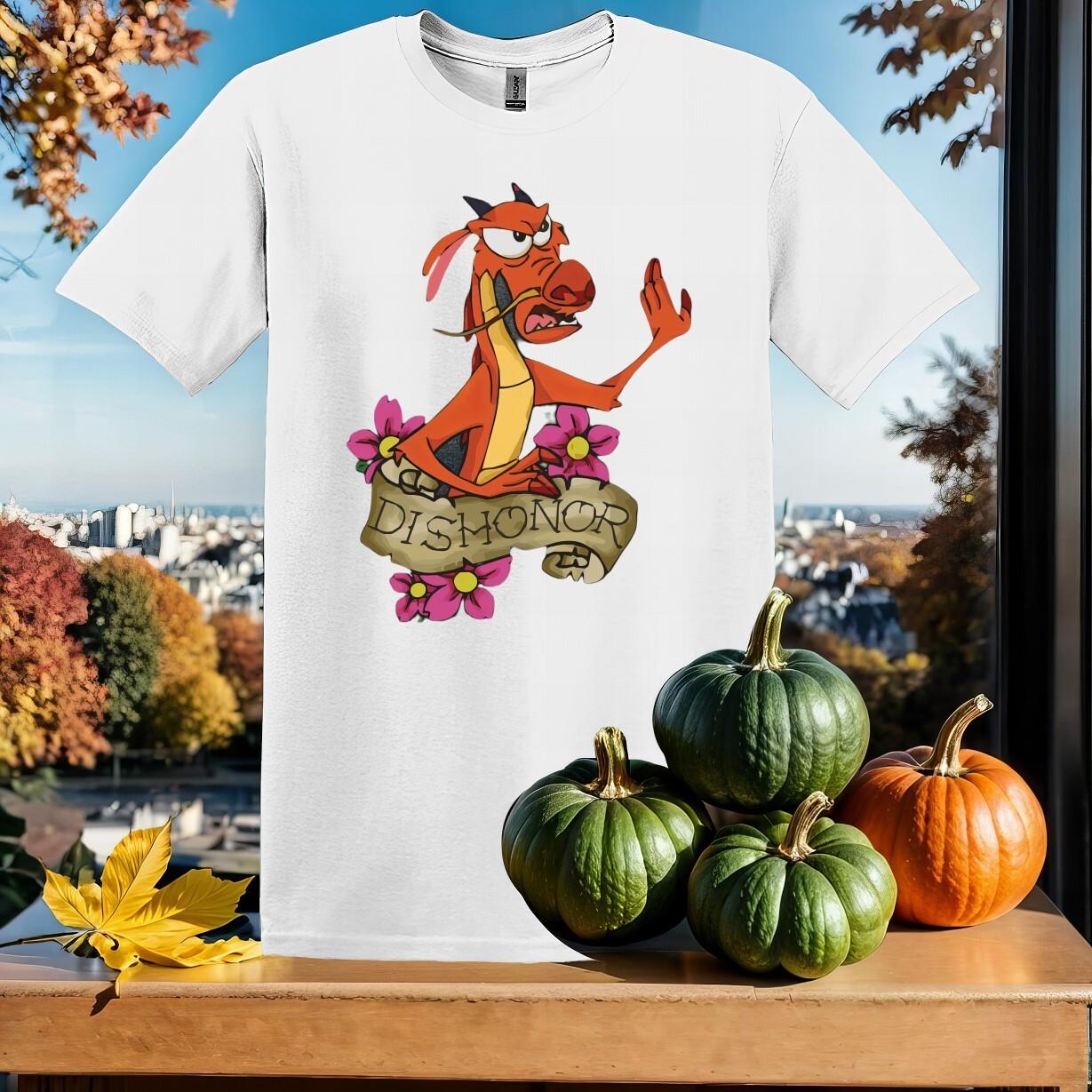 Disney Mulan Mushu Dishonor T-shirt T shirt Men Women Unisex Tshirt SY282 L