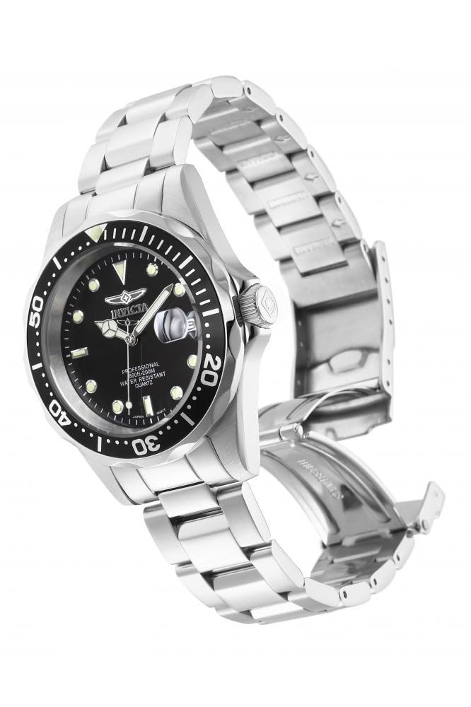 Pro Diver Quartz Case Silver Stainless Steel Strap Black Dial 8932 Genuine Imported Product [Invicta] 37.5mm Men's [Item]