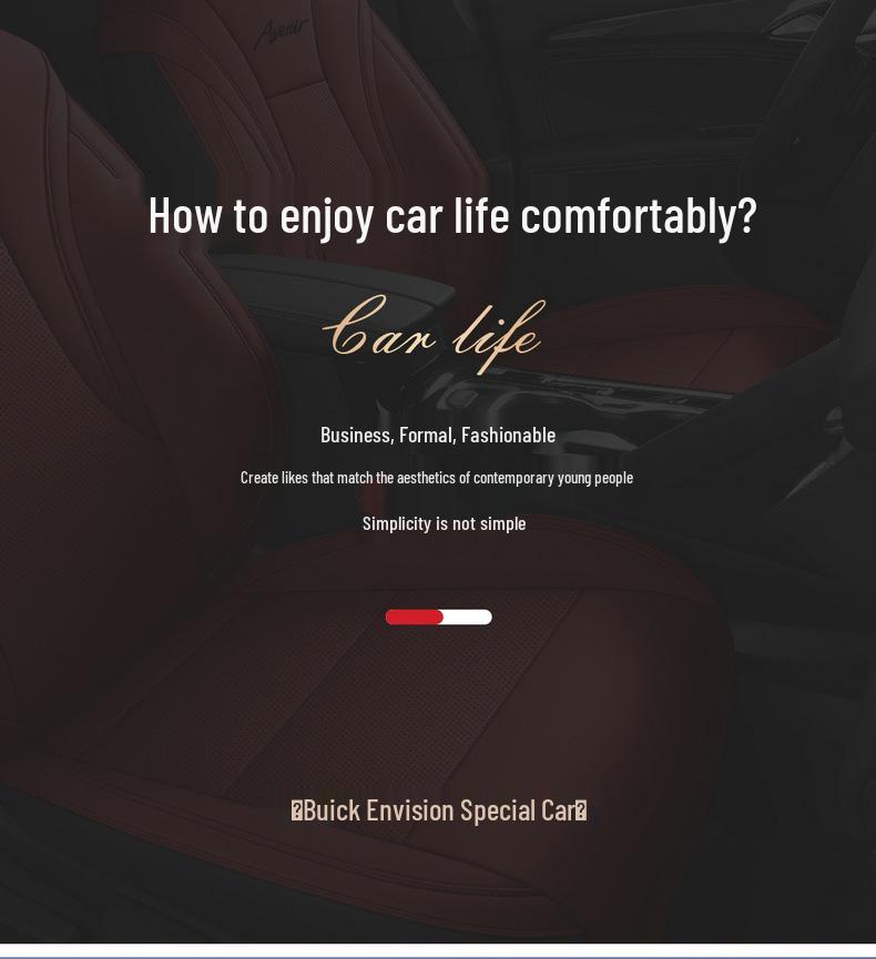 Buick Envision Full Coverage Leather Seat Cover - All-Season, Universal Fit.