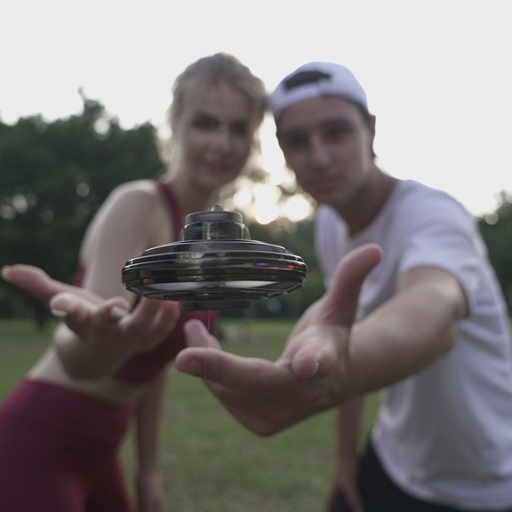 UFO Fingertip Upgrade Flying Spinner Decompression Toy For Adult and Kids (Red)