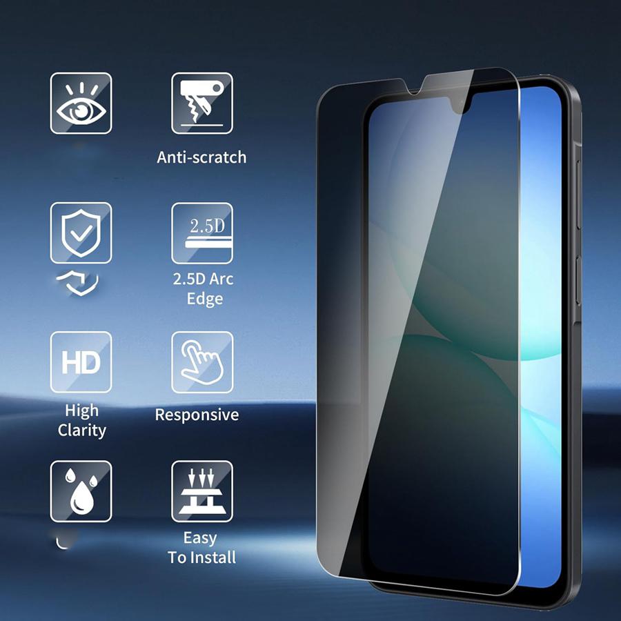 3-pack For Samsung Galaxy A17 A07 Anti-Peeping Privacy Tempered Glass Screen Protector,spy 9H Hardness, Scratch-Resistant, Anti-Fingerprint