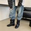 Early autumn new splicing pile boots ballet ankle boots flanged bow short boots children