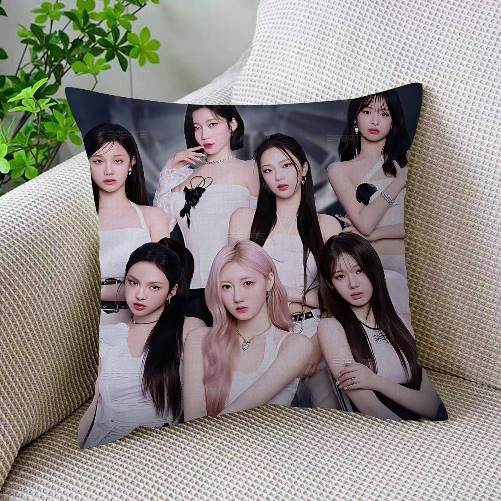Korean Girl Group B-Babymonster Pillow Anime Pillow Sofa Bed Head Pillow Cover Cushion Cover 45x45 Cm Fashion