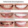 Two Pairs of Dentures, Temporary Teeth, Smile Now with Comfortable Elastic Teeth - Matching Upper and Lower Sets, Instant Dentures for Men and Women,