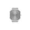 Mathey-Tissot Ceas de damă Monsoon Square din oțel inoxidabil cu cadran argintiu cu quartz D7917AS