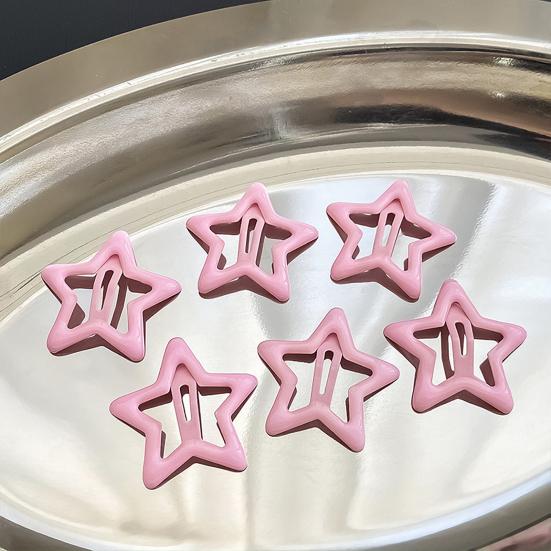 10Pcs Girl Hairpin Versatile Star-Shaped BB Clips Macaron Color Small Hair Pins Stable Hold Hair Accessories