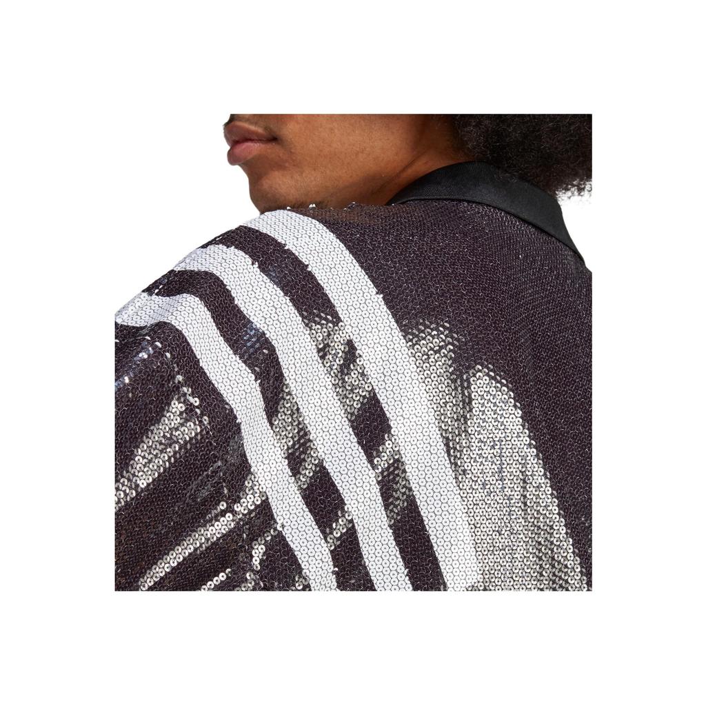 Adidas Originals Blue Version Striped Letter Print Polo Sweatshirt Men Sweatshirt Black IA2493