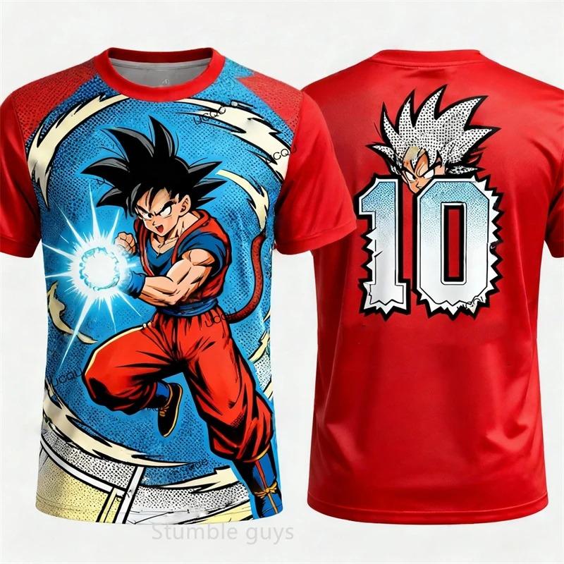 WILD FORT Men's 3D Digital Printed Short-Sleeve T-Shirt, Made of Breathable Polyester Fiber,