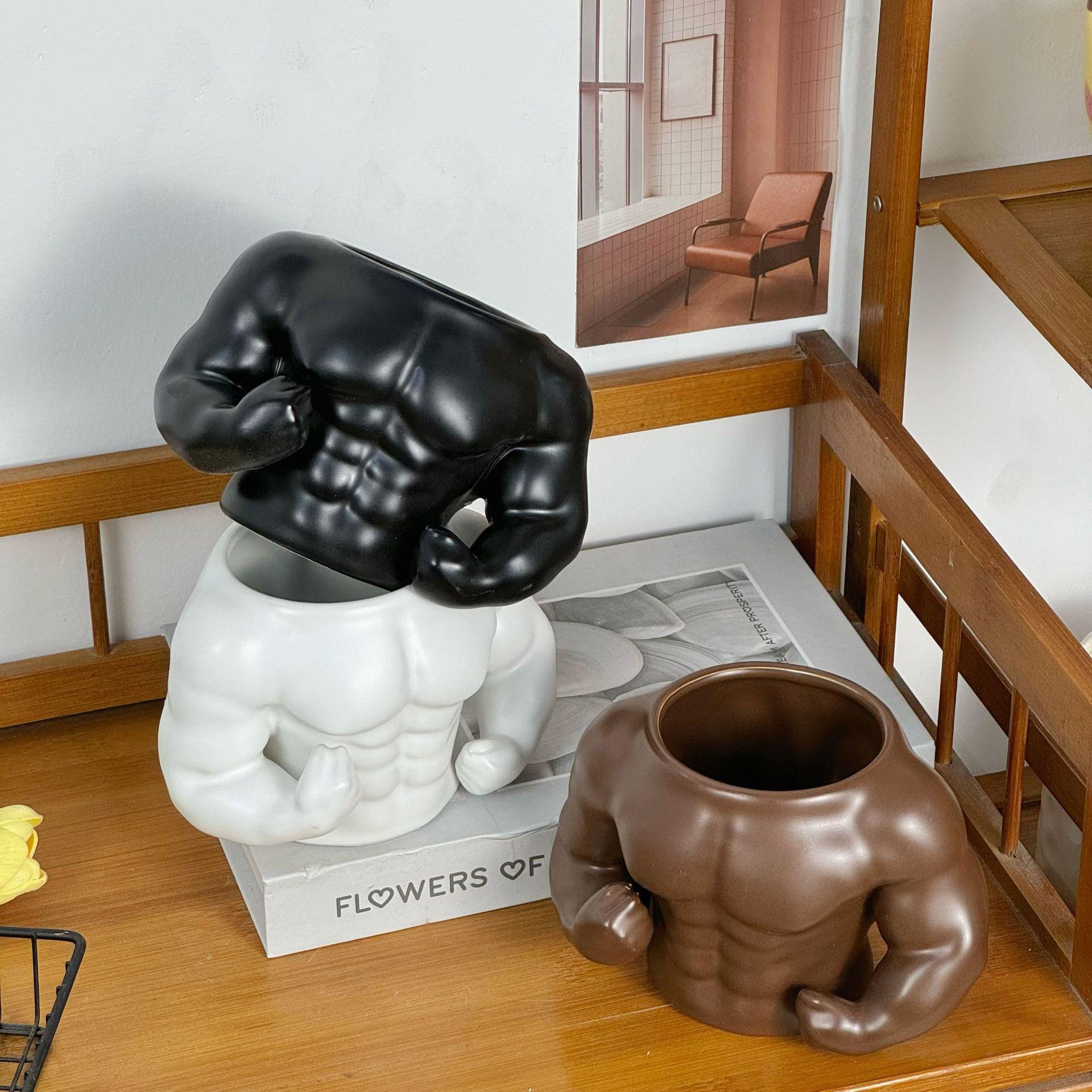Baifenbai Home Furnishing Funny Muscle Cup Birthday Gift For Friends Weird Cup Ceramic Mug Personalized Design Sense