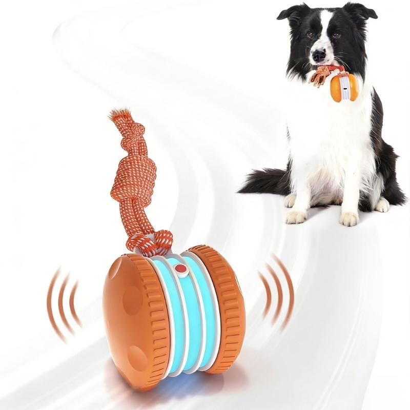 Practical Plastic Friendly Electric Rolling Ball with Random Movement Rechargeable for Pet Dogs Compact and Portable