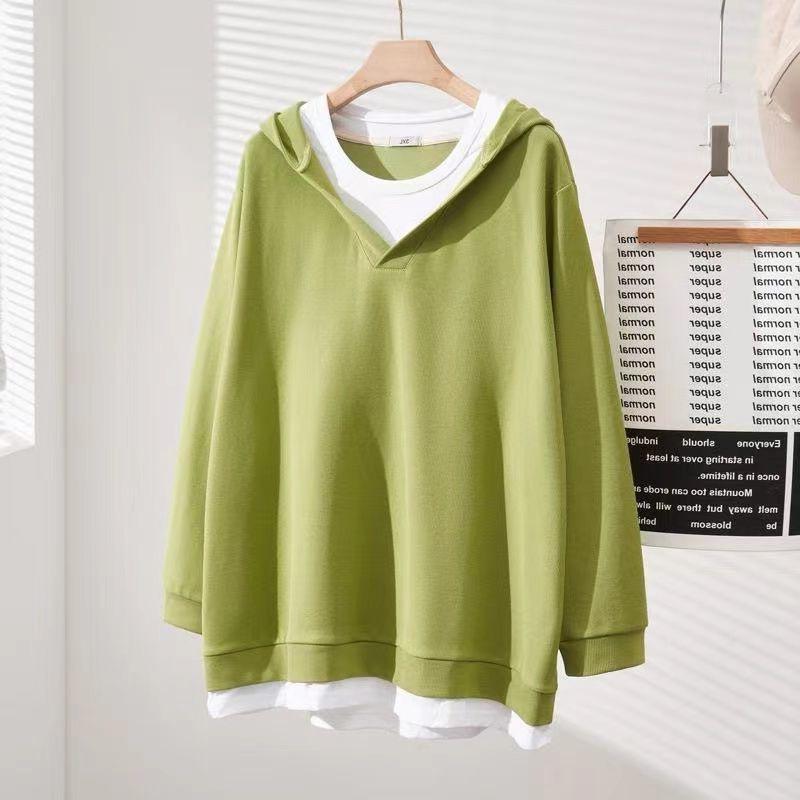 Damenmode Lässig Farbblock-Print Langarm Kapuzenpullover & Sweatshirts