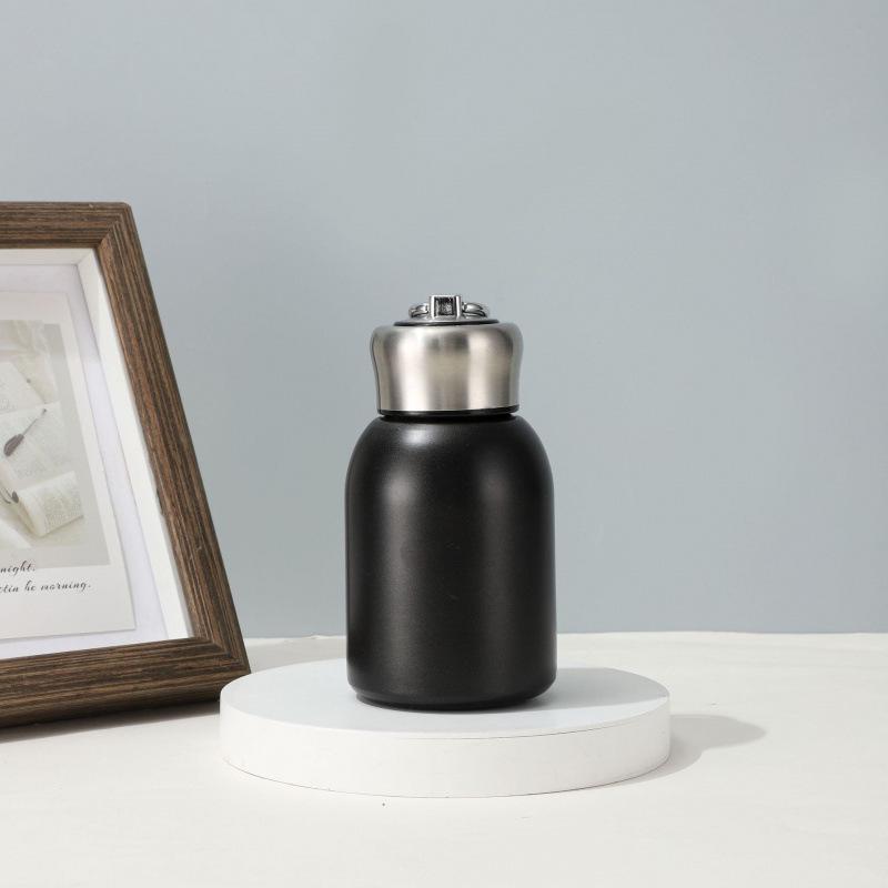 316 Stainless Steel Mini Insulated Cup - Stylish, Portable, Multi-color, Customizable Pocket Cup 300ml чёрный