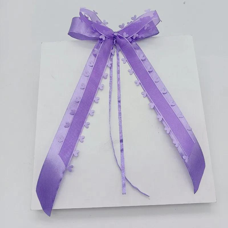 1pcs White Ribbon Bows Wedding Bowknots Ribbon DIY Gift Wrap Satin Ribbon Wedding Car Chair Vase Guest Favors Decoration