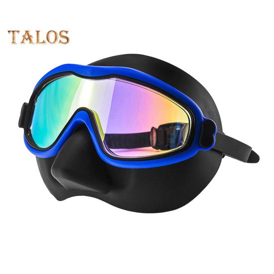 Kids Swim Goggles with Nose Cover Anti-Fog UV Protection Diving Face Guard Wide-Angle Lens No Leak Pool Goggles for Kids Age 3-15