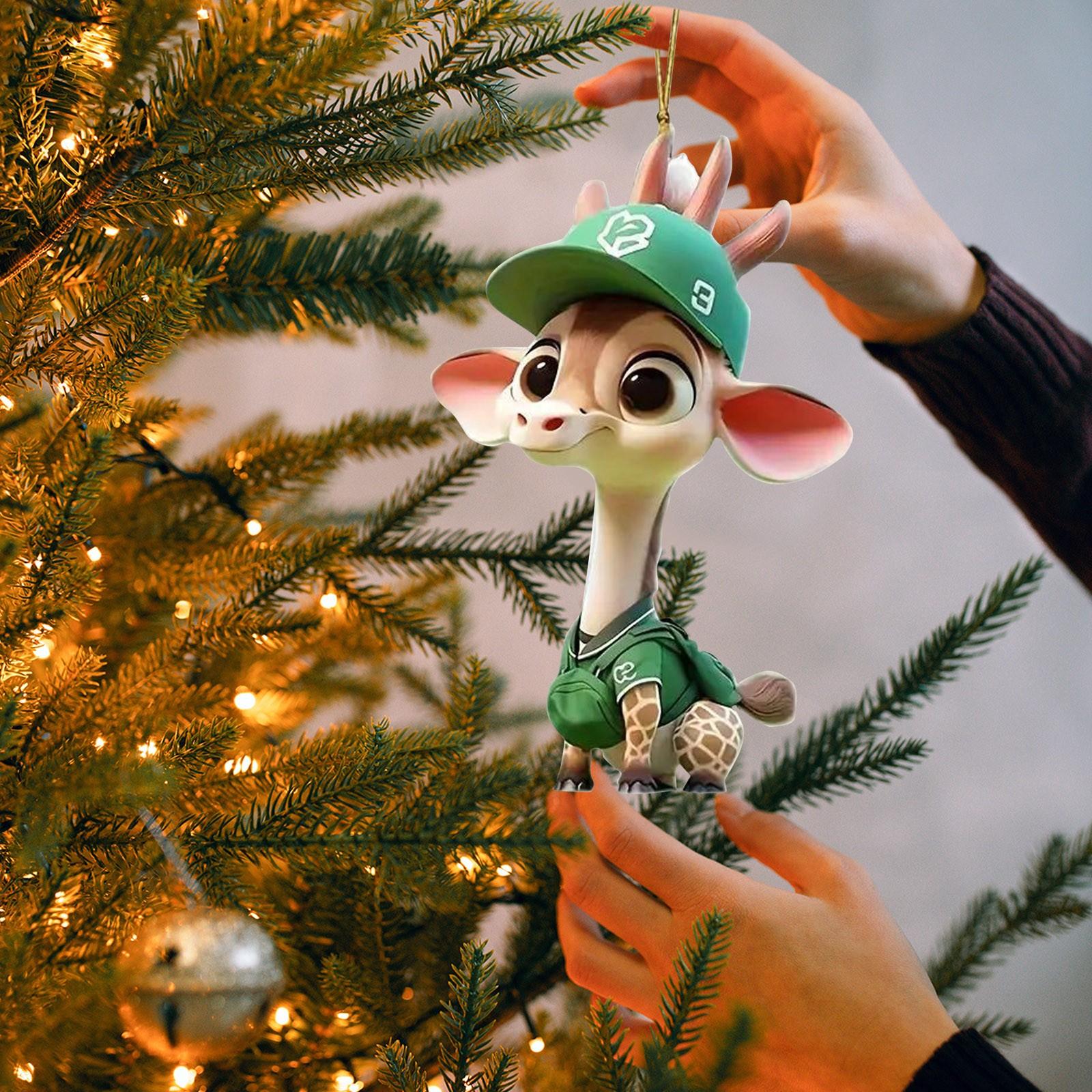 

Красочный олень Форма Подвесной рюкзак Автомобильный кулон Украшение для дома Милые украшения для автомобиля One Size