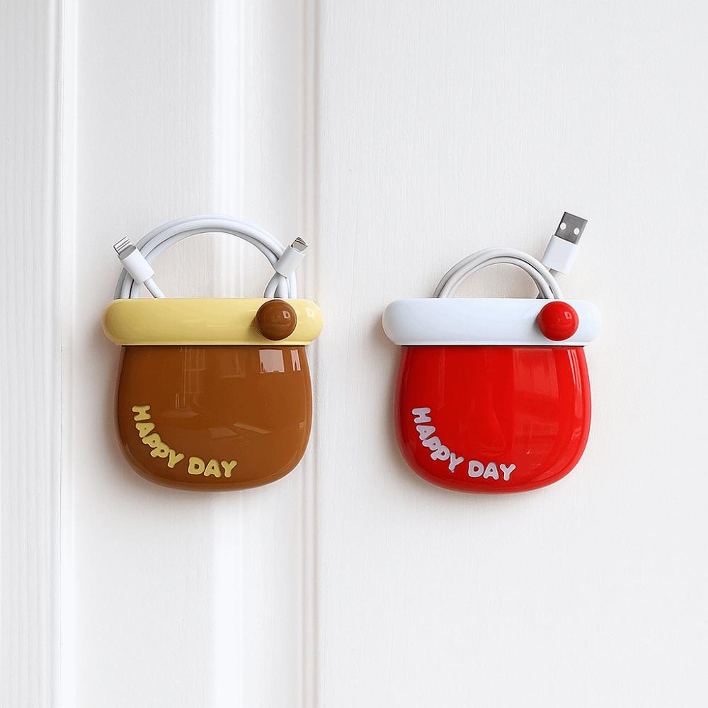 Punch-free Magnetic Storage Box Dopamine Tableware Container Cute Refrigerator Storage Box  Office