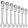 6mm-17mm Flexible Pivoting Head Ratchet Wrench Spanner Garage Metric Hand Tool For Auto and Home Repair Maintenance