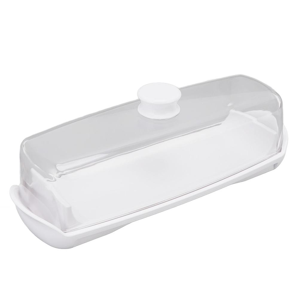 Plastic Butter Storage Box Transparent Cover Butter Keeper Container For Countertop