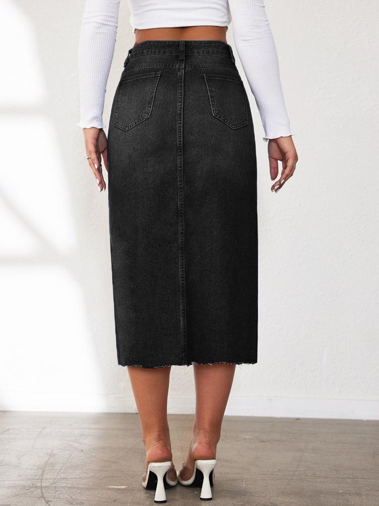 Gonna Lunga di Jeans Retro Americana Spaccata per Donna (Collezione 2025)