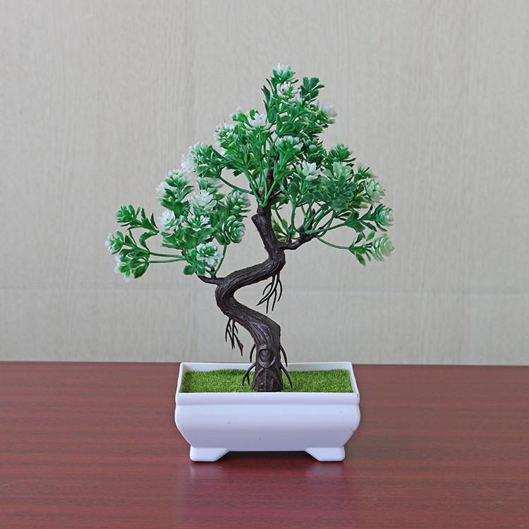 Pine Simulated Trees Artificial Green Plants With Pots Indoor Decoration